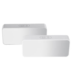 5V 1A Digital Mirror Music LED Clock with Voice Control Two sets of Alarm Switches