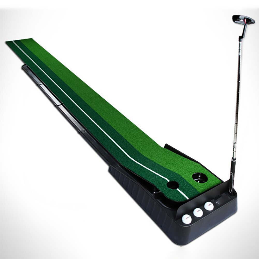 Golf Putting Trainer With Auto Ball Return Function Indoor Outdoor Golf Putting Mat Golf Exercise Equipment
