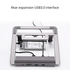 Multifunctional 12-IN-1 Type-C Docking Station Converter With Macbook Cooling Holder