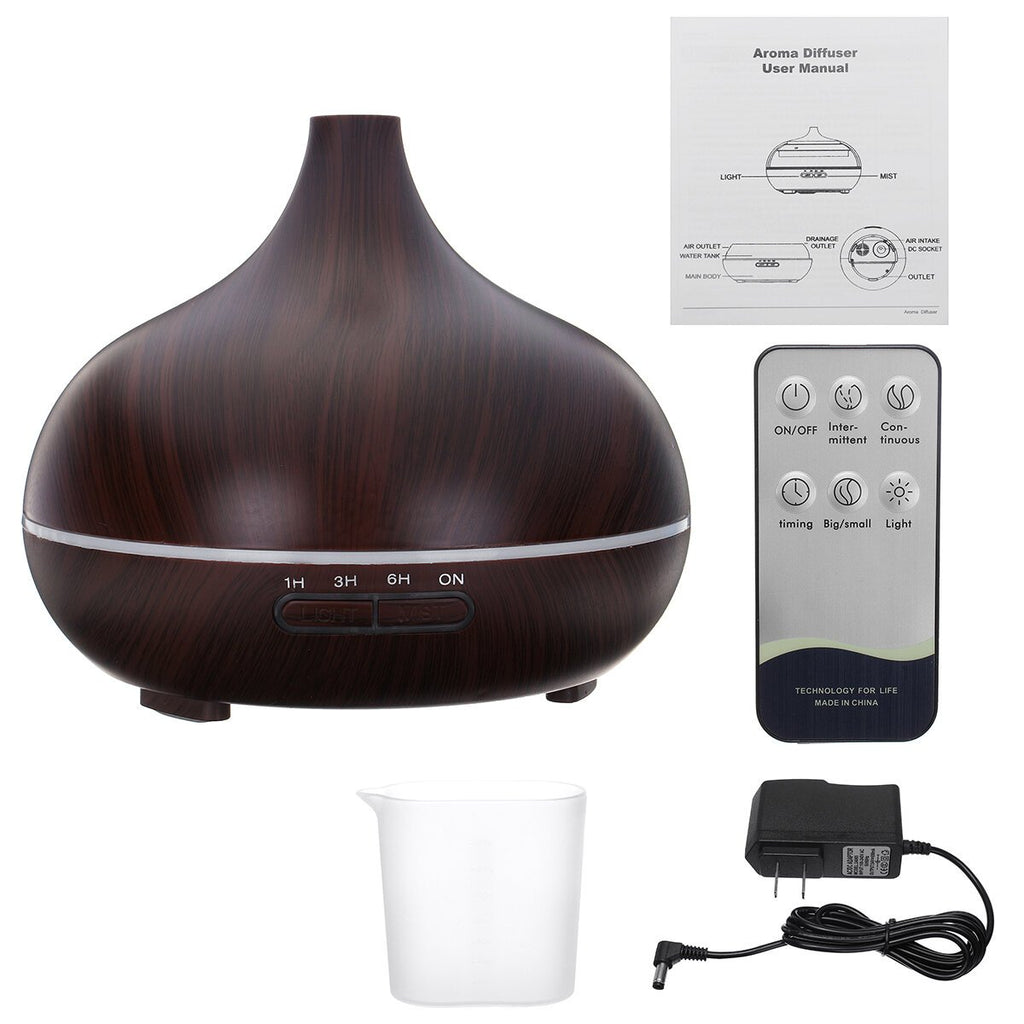 300ML Air Purifier Essential Diffuser Aromatherapy LED Ultrasonic Humidifier Timing