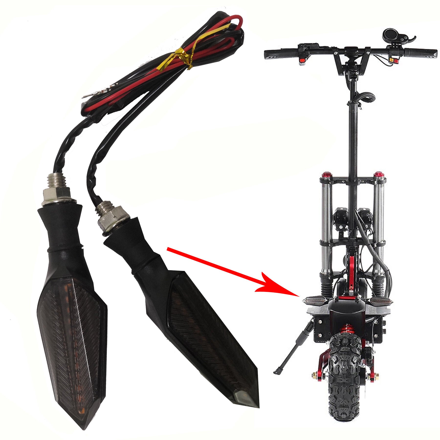 36-60V Universal Electric Scootor Taillight E-bike Turn Signal Light + Brake Light For ES18 ES19 ES18lite ES18P L8SPRO Electric Bike