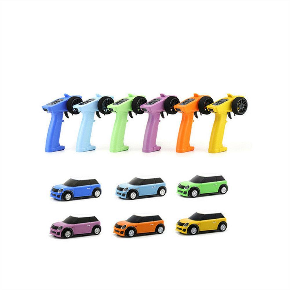 RTR 1/76 2.4G RWD Fully Proportional Mini RC Car LED Light Vehicles Model Kids Children Toys