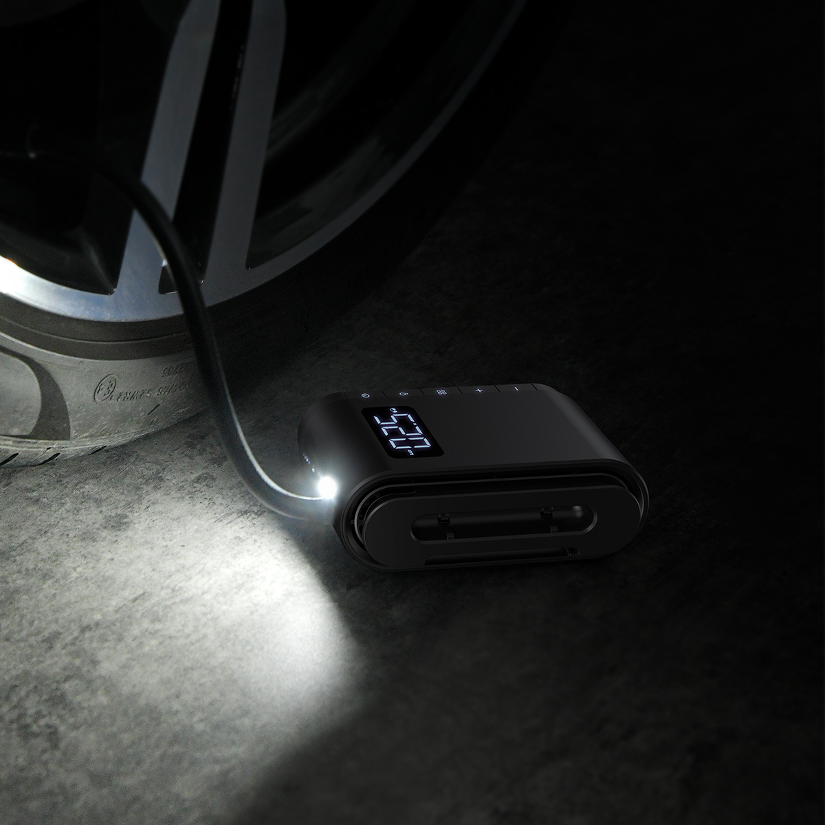 Car Tire Inflator Pump LED Display Portable Night Lighting Wireless Inflatable For Bicycle Motorcycle Car