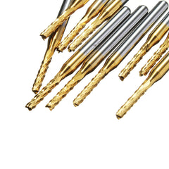 10pcs 2.4mm Carbide End Mill Cutter Titanium Coated Engraving Milling
