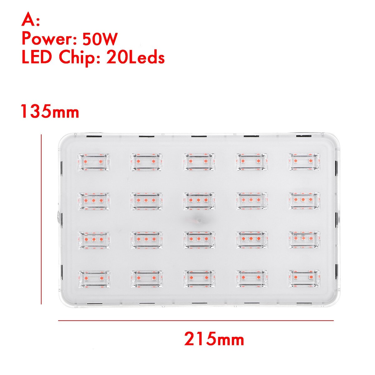 500W 100W LED Grow Light Hydroponic Full Spectrum Flower Bloom Indoor Outdoor Seeds Planting Lamp AC220V