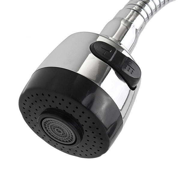 Kitchen Sink Faucet Hot Cold Mixed Taps Stretchable Shower Spray Type Wall Mount Bathroom