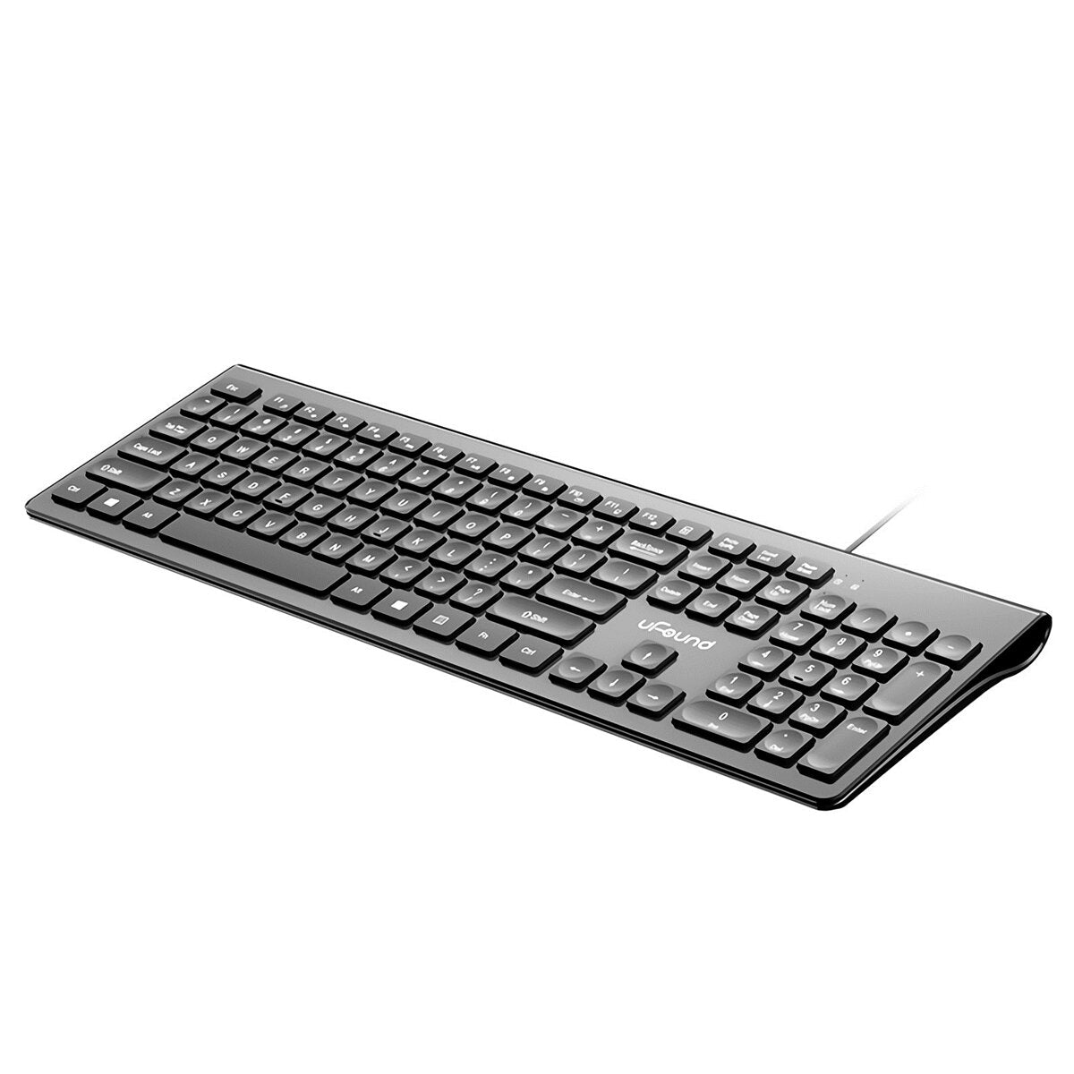 Wired Keyboard & Mouse Set 106 Keys Chocolate Square Keycap Silent Office Keyboard 1000DPI Ergonomic Mouse Kit for Mac Windows