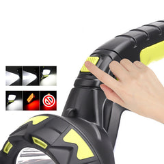 T6+COB LED Spotlight 120 Adjustable 6 Modes USB Charging Searchlight Power Display Camping Lamp Power Bank for Hiking Hunting Flashlight