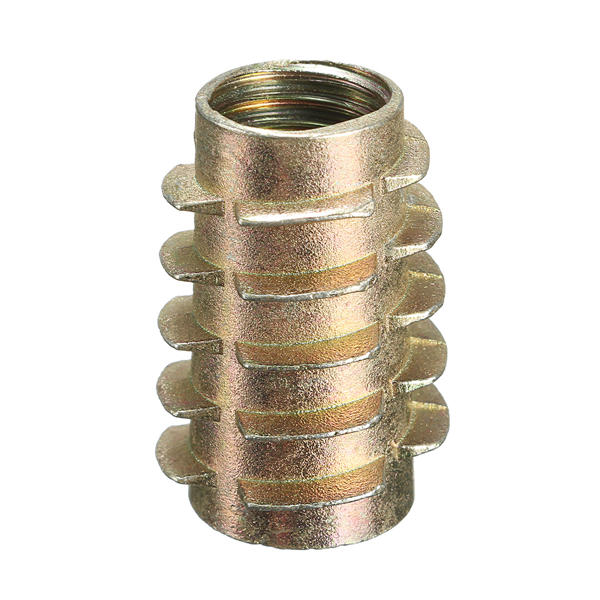 5Pcs M10x25mm Hex Drive Screw In Threaded Insert For Wood Type E