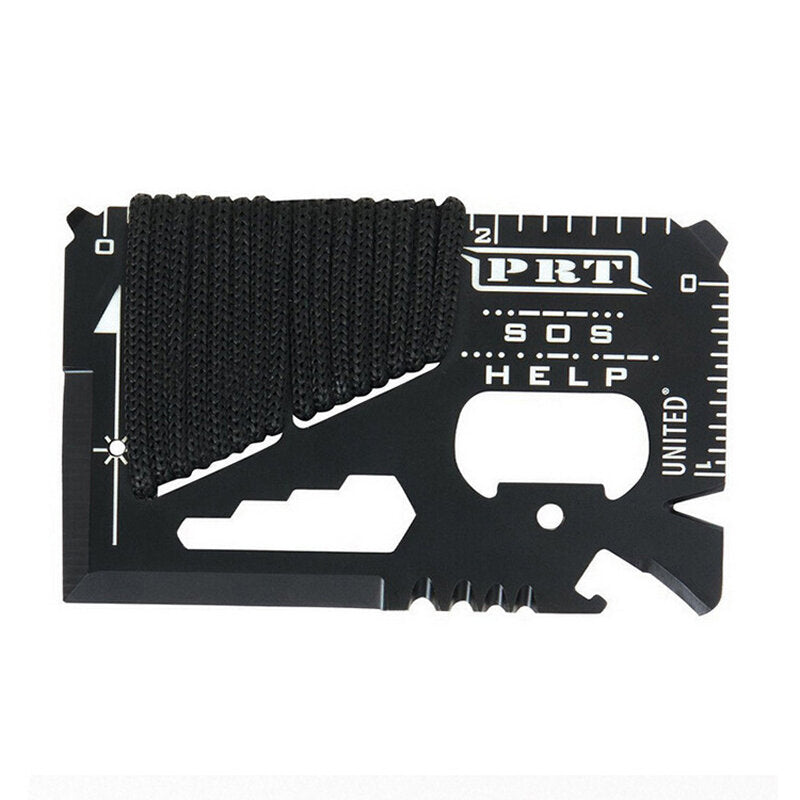 14 in 1 Outdoor EDC Card Tools Kit Camping Emergency Survival Ruler Cutter Opener Wrench