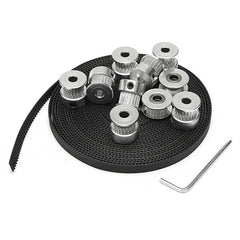 8pcs 20T Bore 5mm Timing Pulley with 5m Belt and 2pcs Tensioner