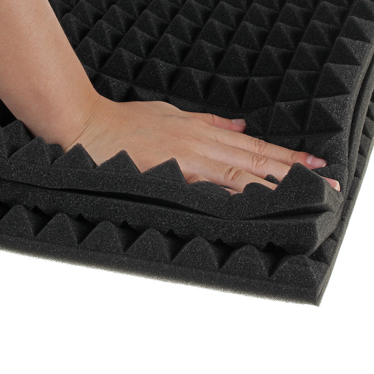 4 Pcs Soundproofing Acoustic Foam Sound Treatment Absorption Wedge Tiles Studio Room