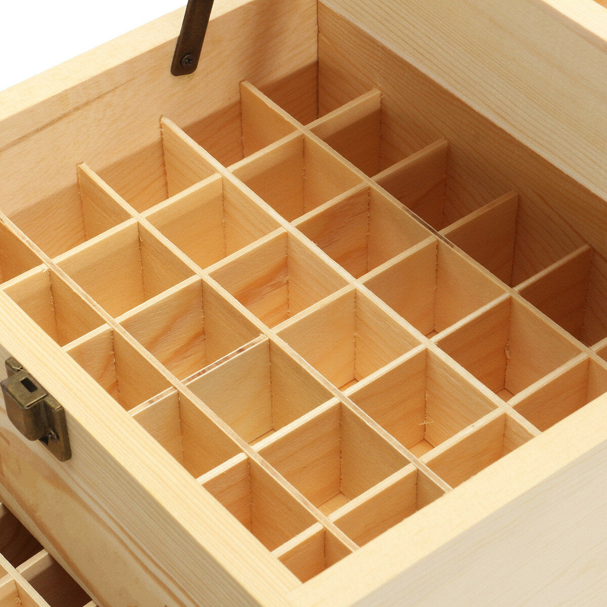 Wooden Three-layer Essential Oil Storage Box Sundries Case Container Protector