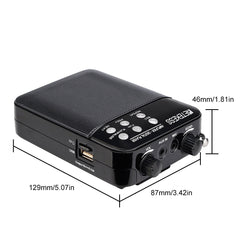 Portable 3W FM Recording Voice Amplifier Teacher Microphone Speaker With Mp3 Player Radio Recorder