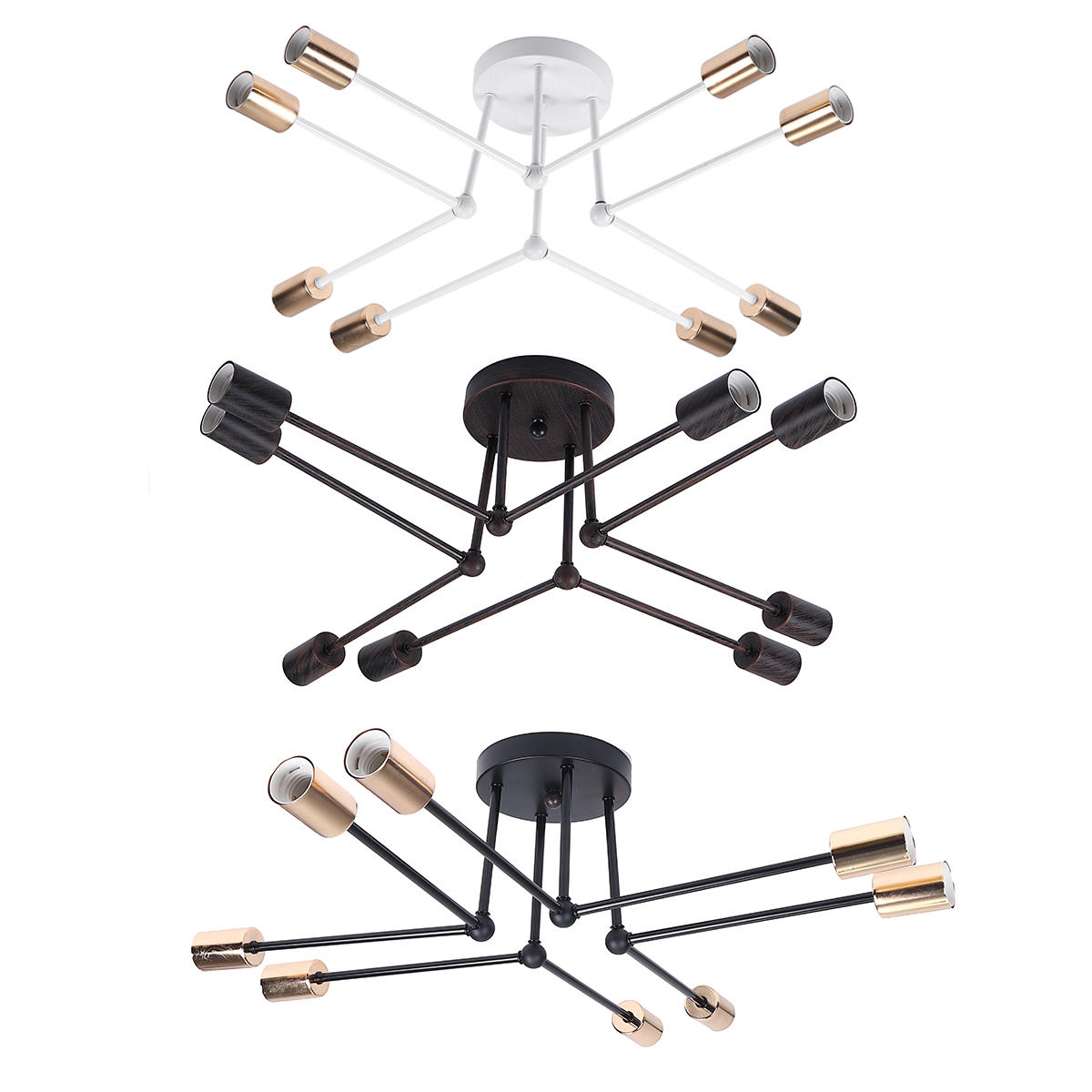 Modern Pendant Lamp Ceiling Light Chandelier Vintage 8 Heads Sockets Holder