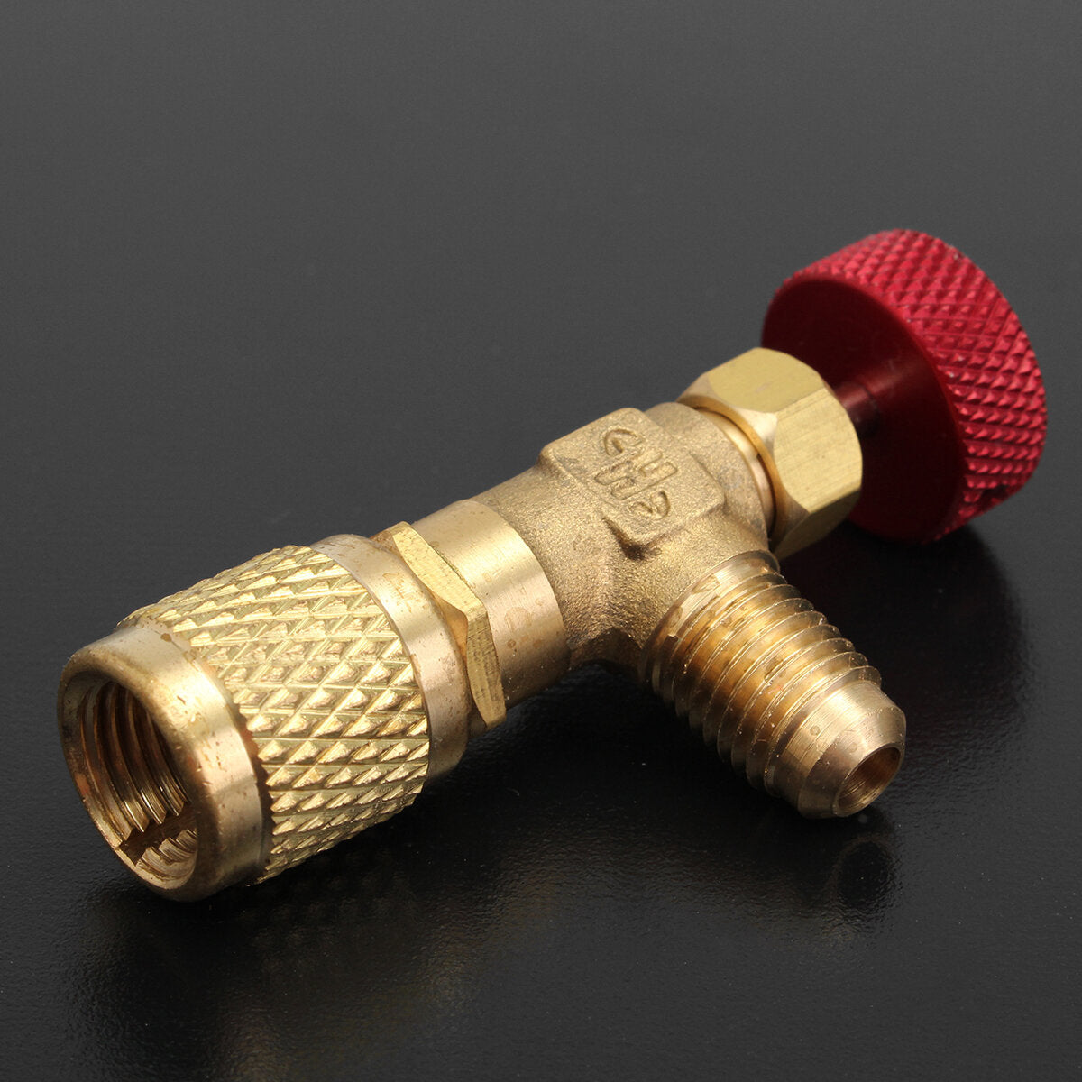 AC Copper Flow Control Valve Adapter 1/4 to 5/16 for Refrigerant Charging Hose