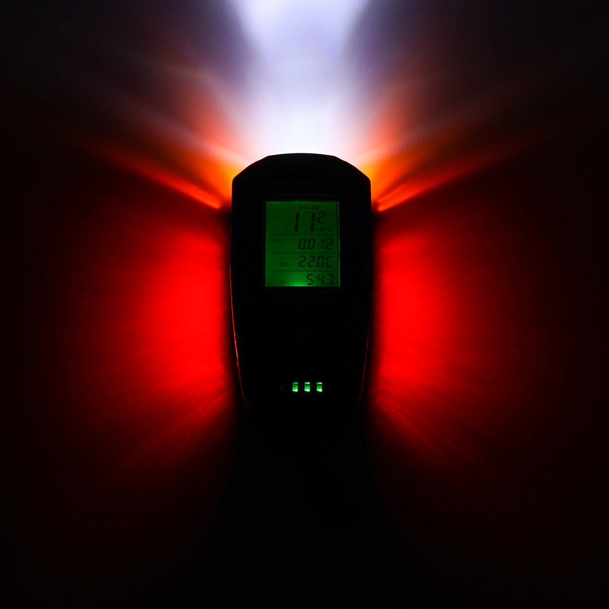 3-in-1 300LM COB Bike Headlight LCD Screen 5-Modes Bicycle Lamp 130dB Bike Horn Outdoor Cycling