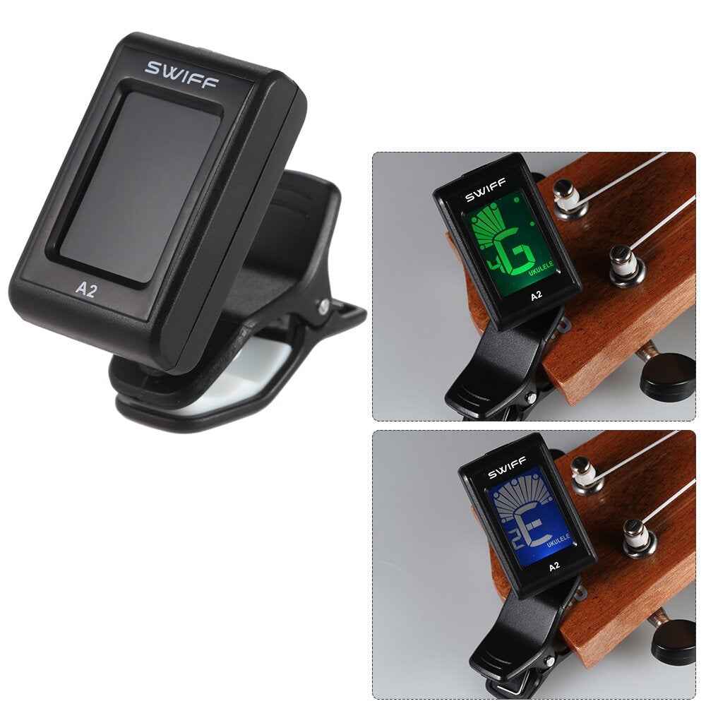 Mini Clip-On Automatic Digital Tone Tuner LCD for Acoustic Electric Guitar Bass Chromatic Violin Ukulele