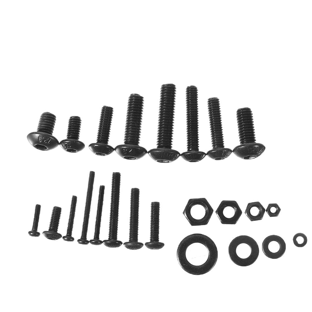 1060Pcs Alloy Steel 10.9 Grade Hex Socket Button Round Head Screws Bolt Assortment Kit M2 M3 M4 M5