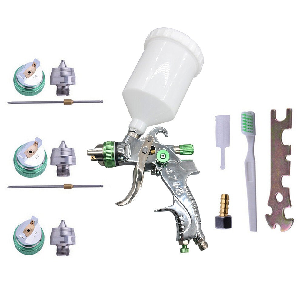 Auto High Topcoat 1.4/1.7/2.0mm Pneumatic Spray MachineReplaceHandle Nozzle Tool Kit