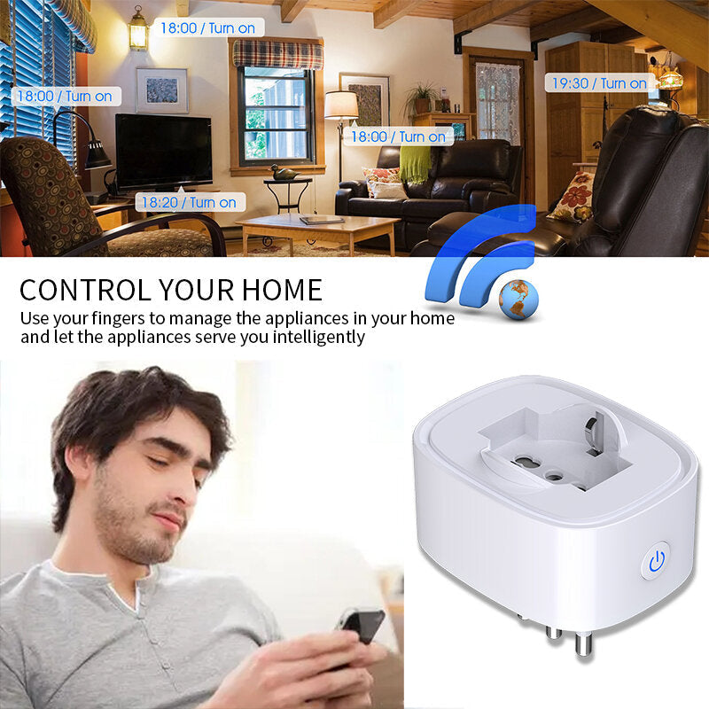 16A Smart WiFi Smart Socket IT Standard Remote Timer Switch Italian Standard Smart Socket