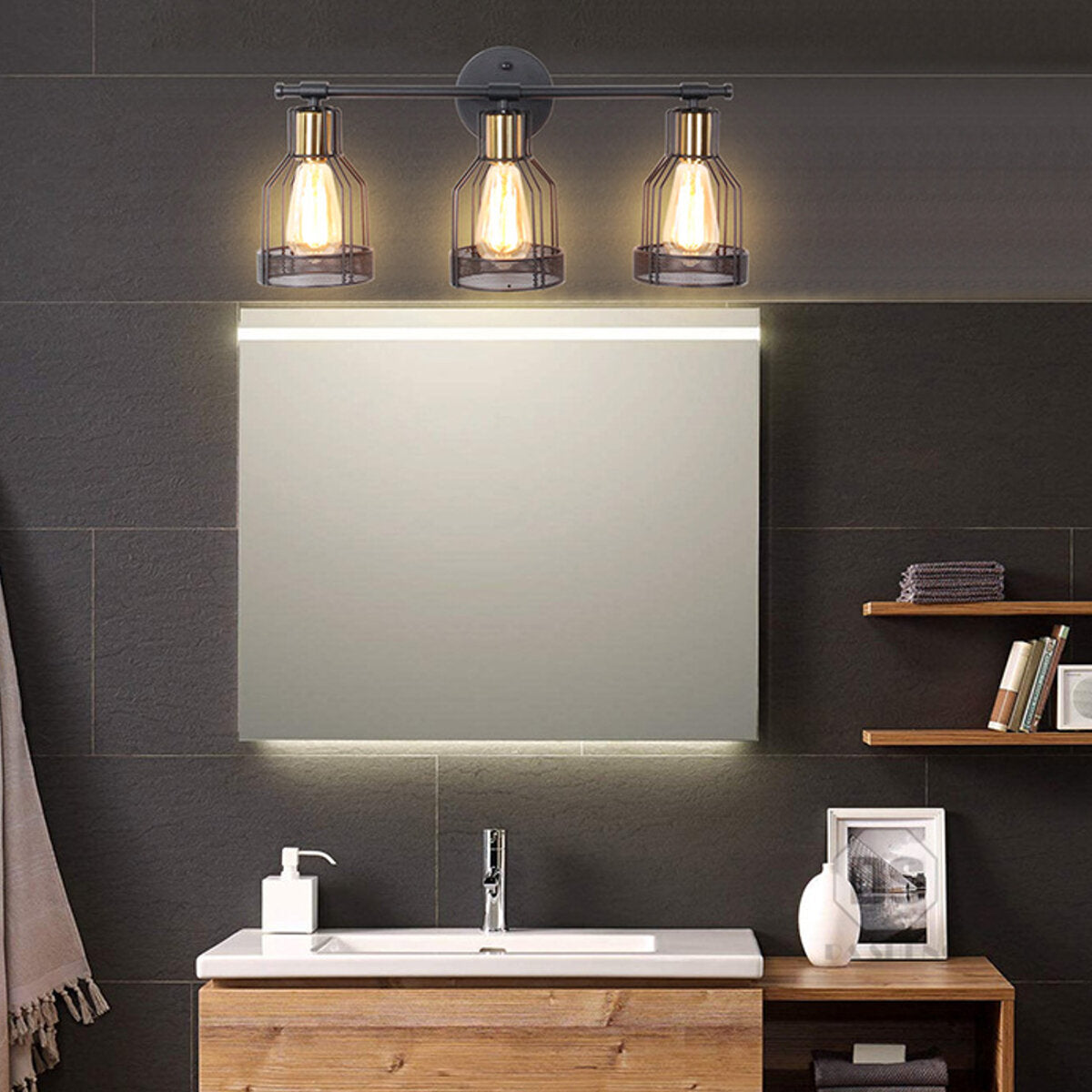 Industrial Style Hanging Lamp Pendant Lampshade Light Cover Pipe Vintage Cafe Without Bulbs