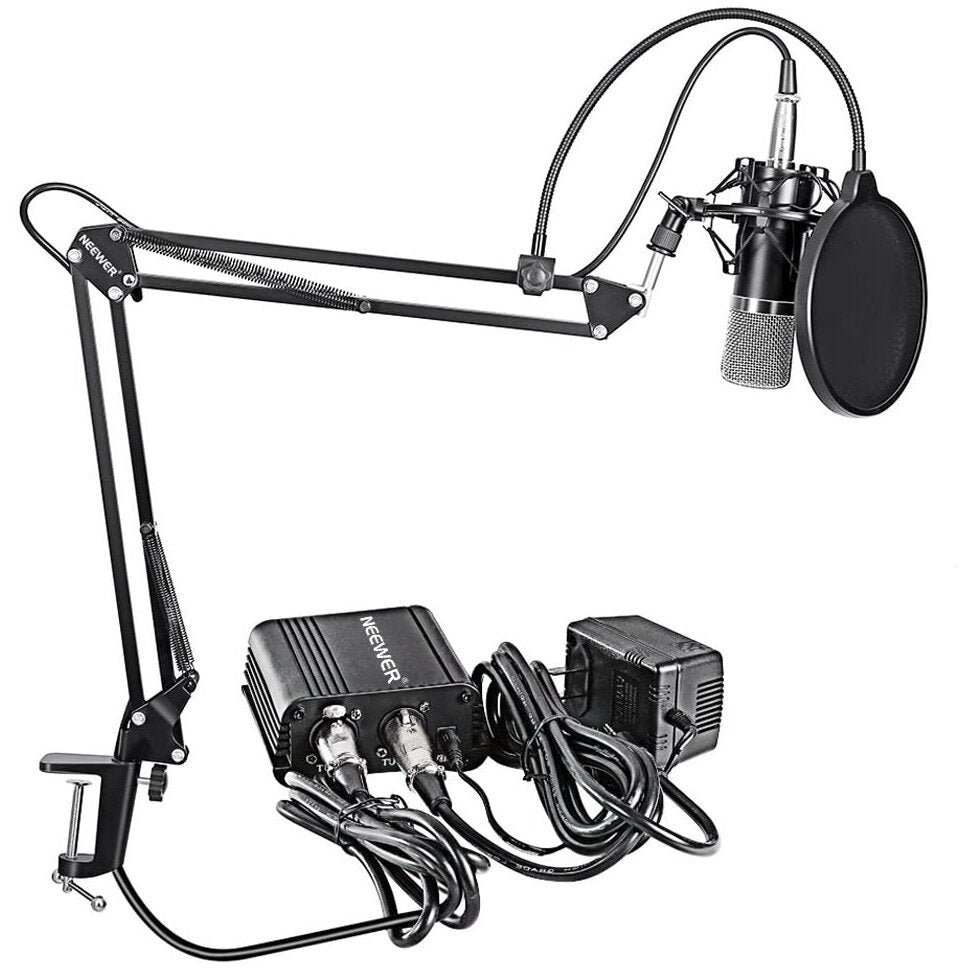 Studio Condenser Microphone Kit for PC Karaoke Youtube Professional Recording Live Broadcast with Stand