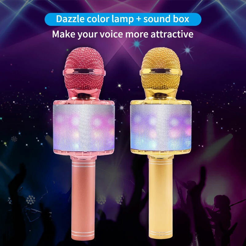 microphone with LED Lights, Bluetooth, Studio microphone, Corner Recorder