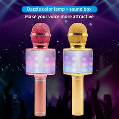 microphone with LED Lights, Bluetooth, Studio microphone, Corner Recorder