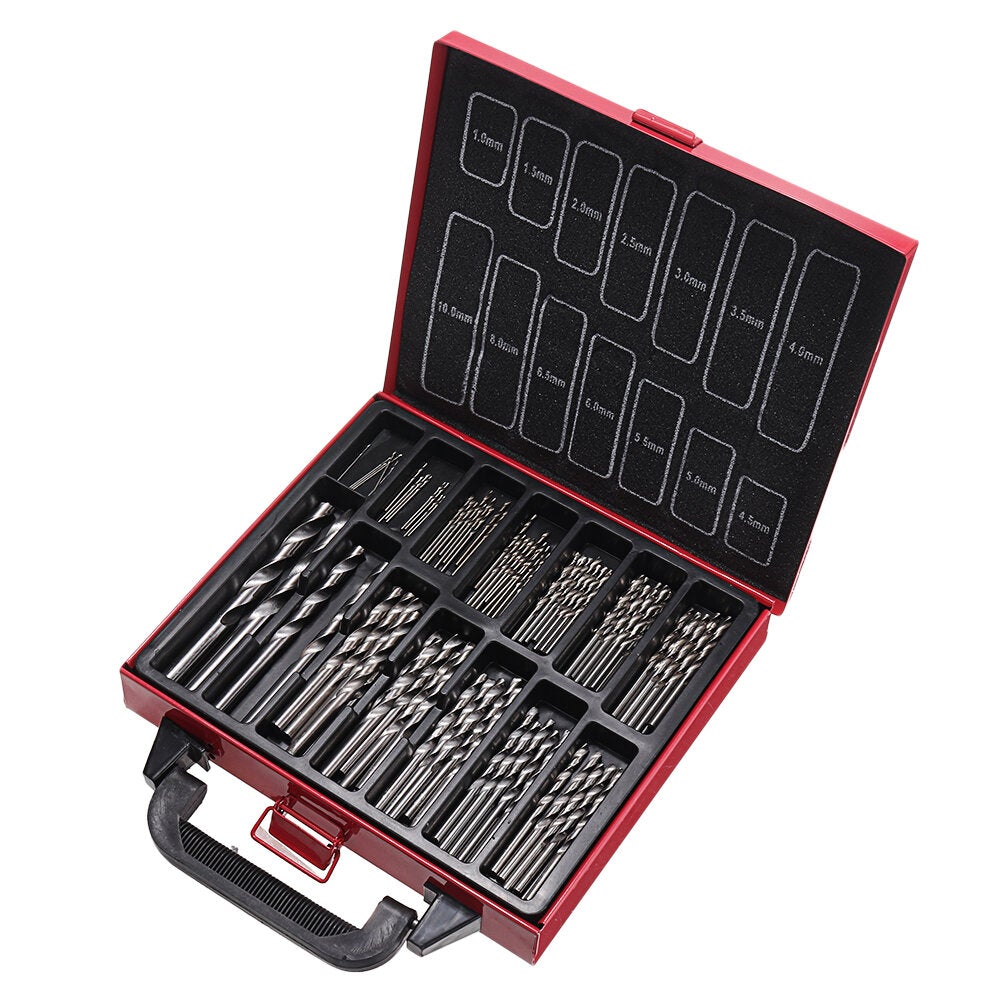 99Pcs High Speed Speed HSS Twist Drill Bit Set 1.0-10.0mm Drill Set for Wood Metal Steel