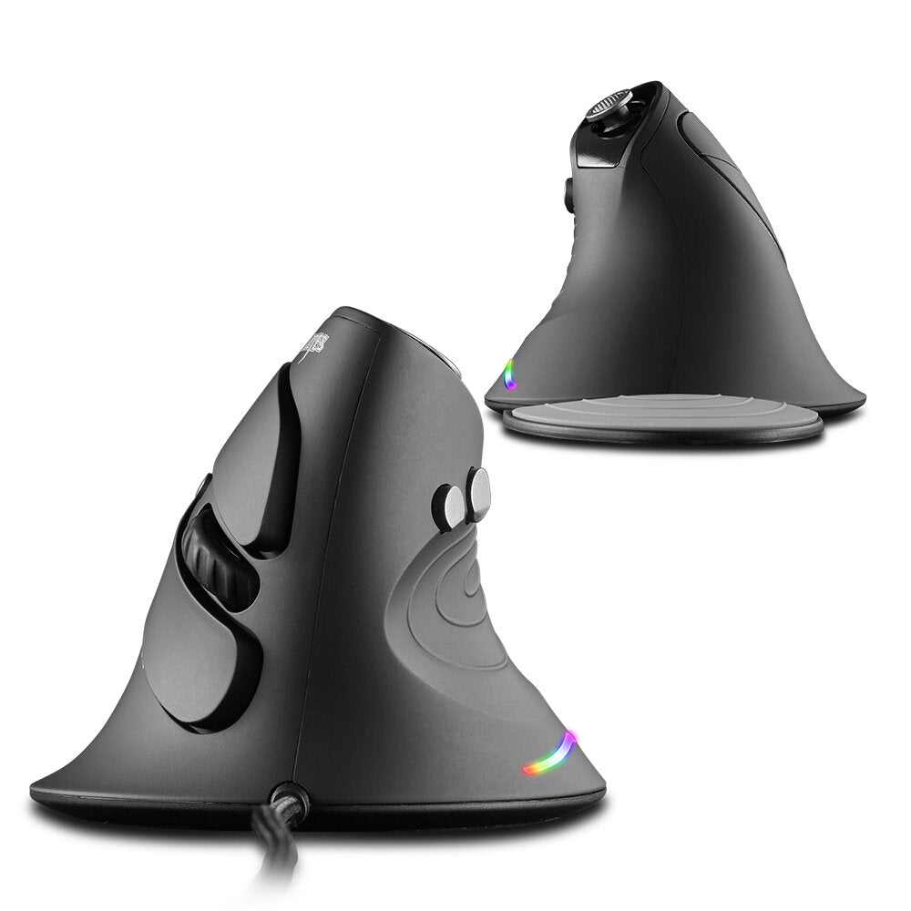 Wired Vertical Mouse 1000-10000DPI 12 Buttons RGB Backlit Optical Mice Ergonomic Programming Gaming Mouse