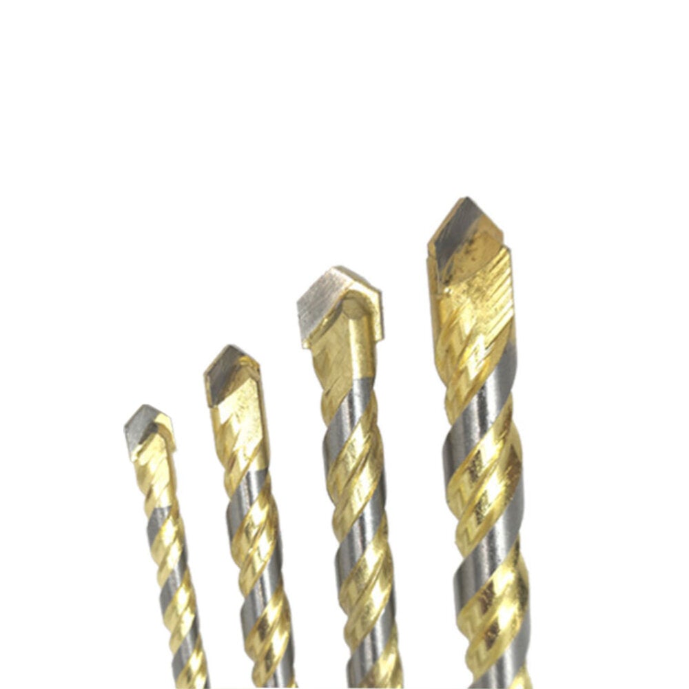 4/5/6/7/10Pcs Multi-functional Tungsten Carbide Tip Glass Drill Bit Set Triangle Bits For Porcelain Ceramic Plastic Wood