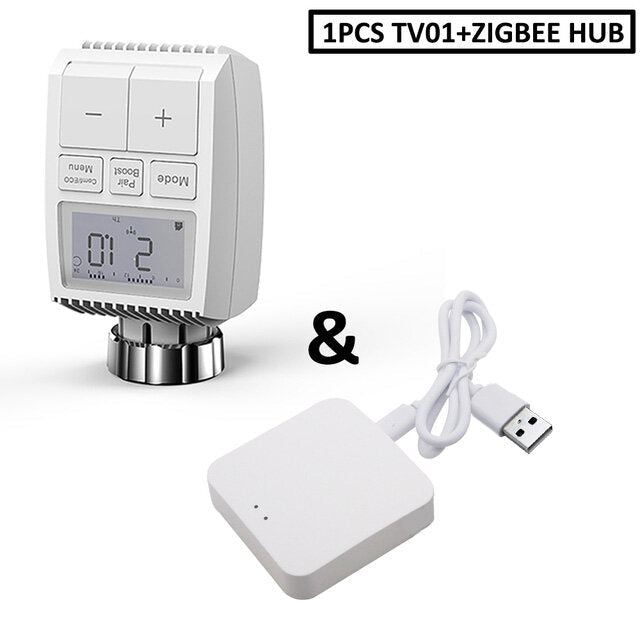 Smart WIFI Thermostatic Radiator Valve Actuator TRV Programmable Temperature Controller Alexa Tuya Google Assistant