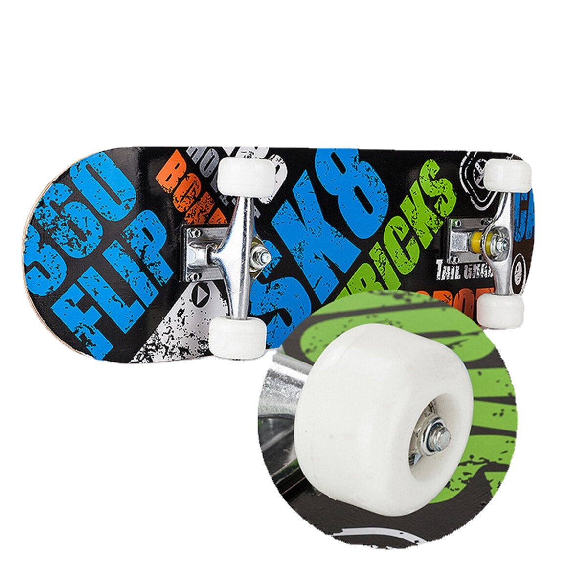 31.5'' 9 Ply Maple LED Flashing Skateboard Chrome Steel Longboard Bearing for Adults Beginner To Pro Outdoor
