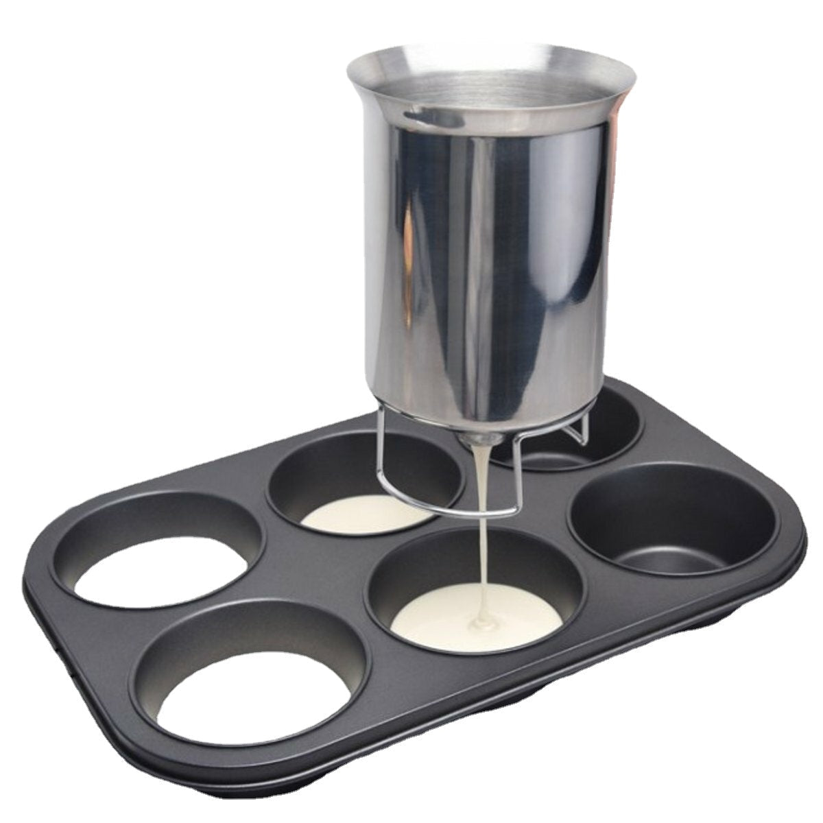 Handheld Batter Dispenser Stainless Steel Donut Cupcake Pancake Pastry Cake Tool