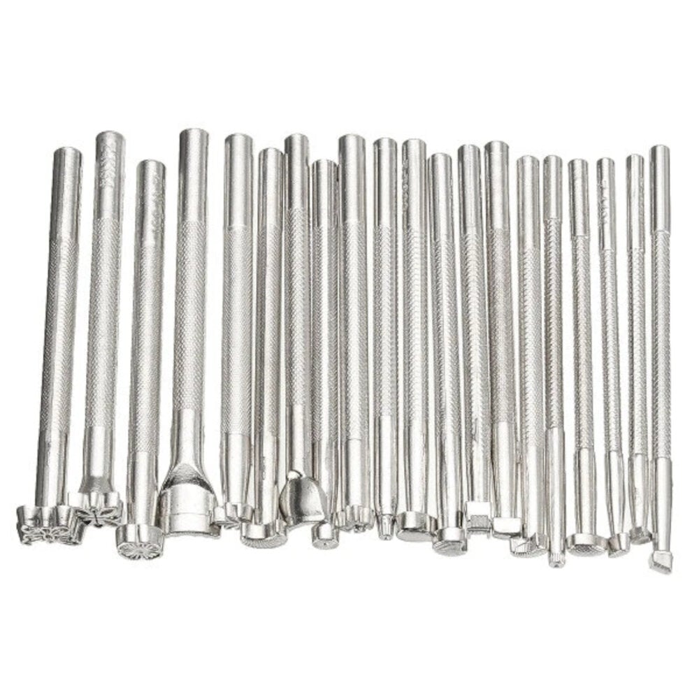 48Pcs Leather Craft Tools Kit Hand Sewing Stitching Punch Carving Work Saddle