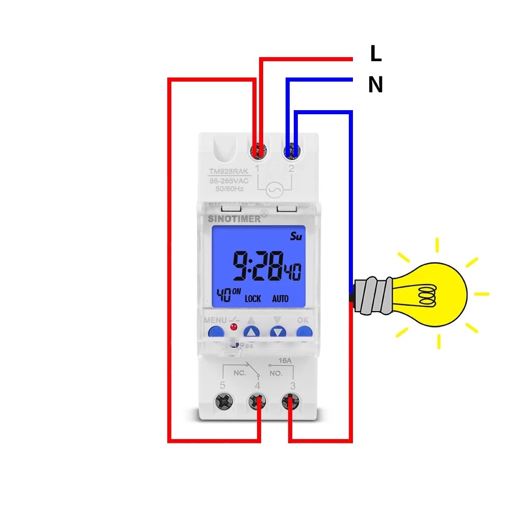 Heavy Duty Backlight Large LCD Display Digital Bell Timer Controller with Settable Ring Length for School or Factory 16A/30A