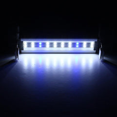 6W 20 LED Aquarium Fish Tank Light Panel Blue+White Lamp Adjustable Aluminum