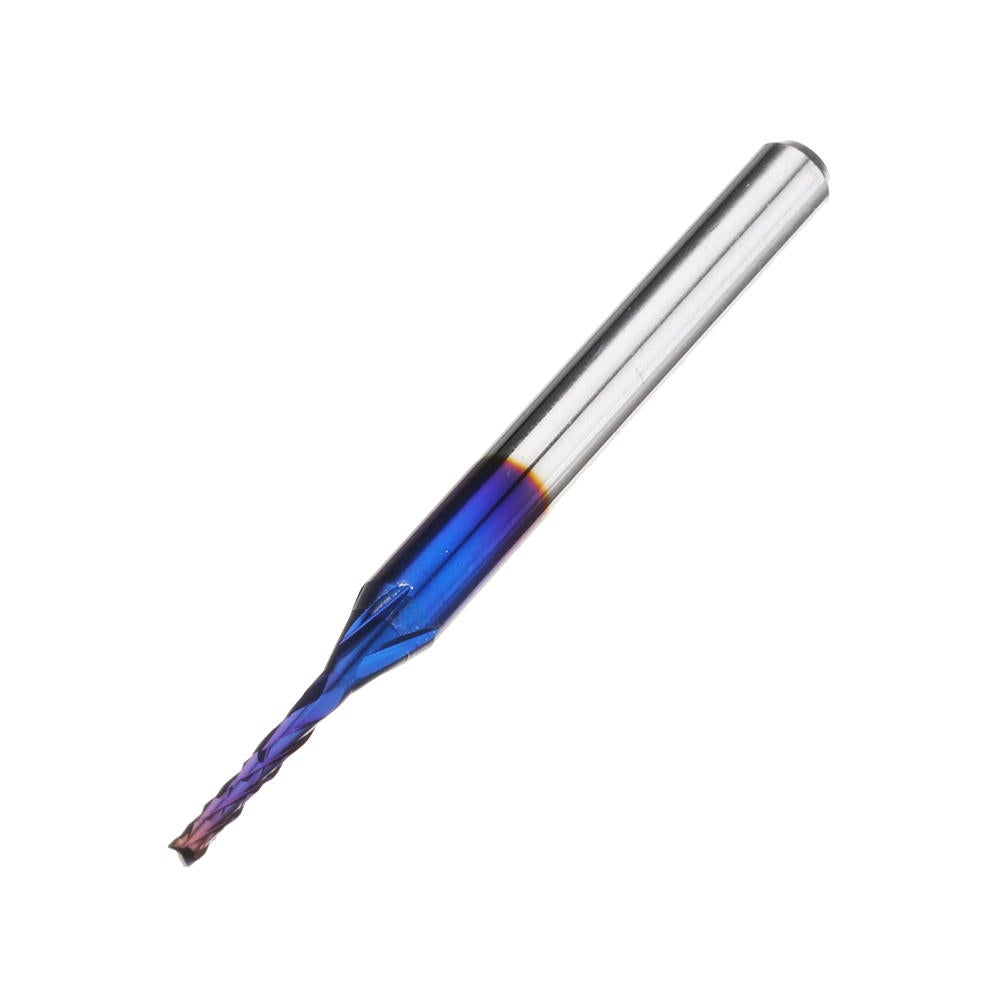 10pcs 1.1-2.0mm Blue NACO Coated PCB Bits Carbide Engraving Milling Cutter For CNC Tool Rotary Burrs