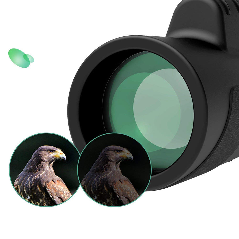 40X60 Dual Focus Optics Monocular HD Waterproof Telescope Day&Night Vision 500M/ 9500M