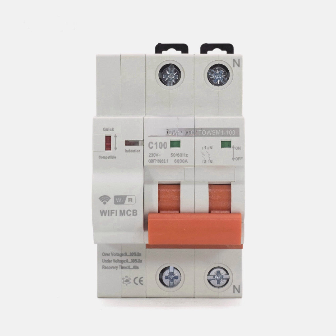 WiFi Circuit Breaker Timer Remote Control with Overload and Overvoltage/Undervoltage Protection Intelligent Reclosing Switch