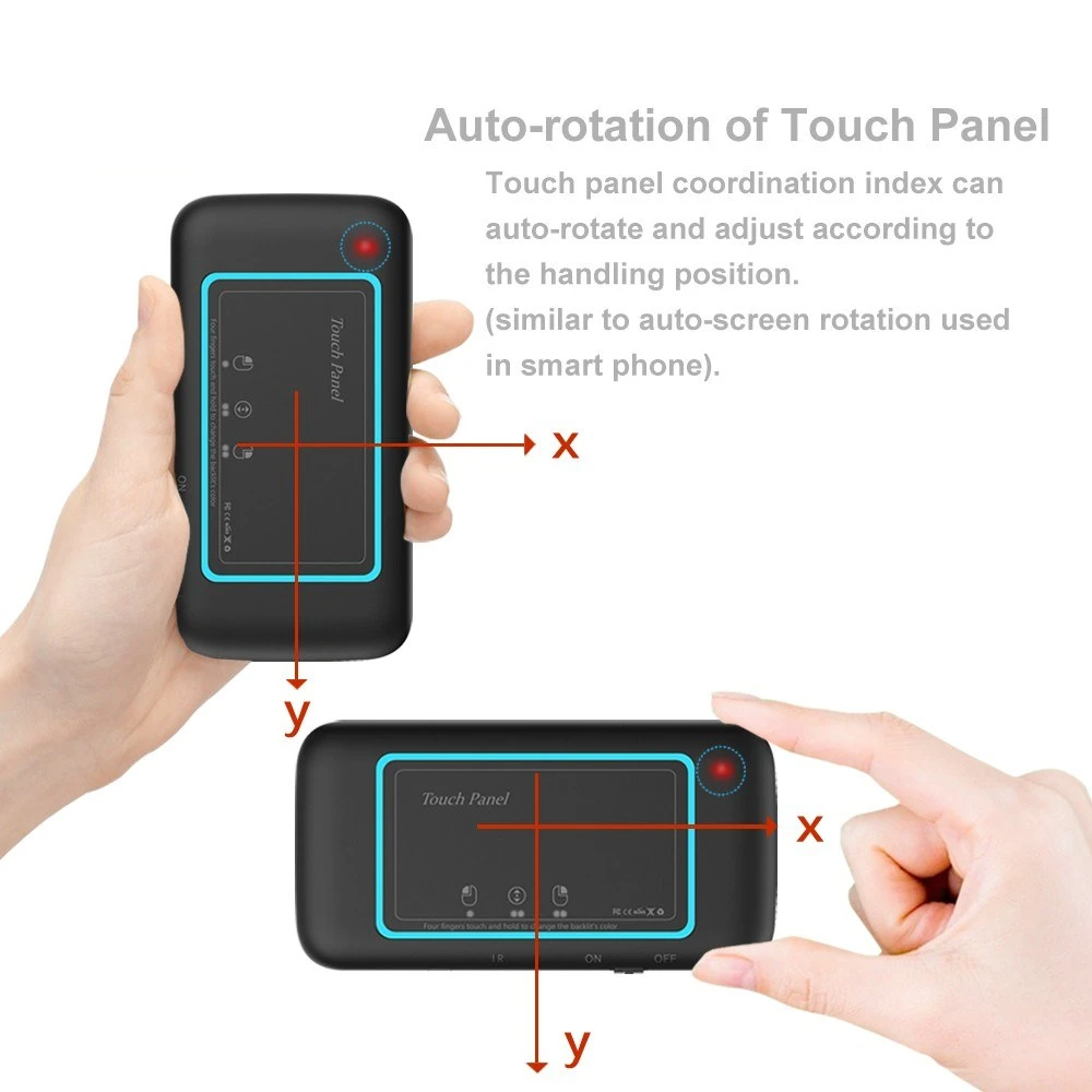 2.4GHz Backlight Colorful Wireless Keyboard with Large Touchpad for Smart TV Android Box PC Laptop