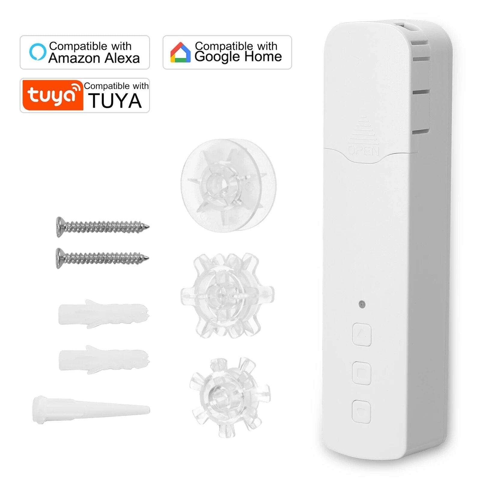 Wifi Smart Bead Curtain Motor Electric Roller Blind Manual Control Voice Control Work with Tuya Smart Life APP Support Google Home Alexa