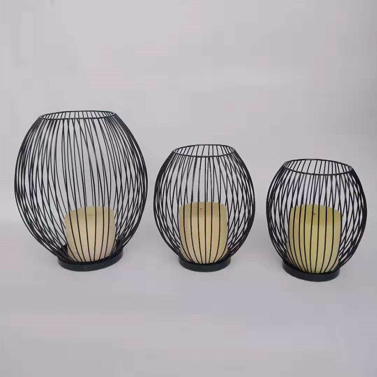 Iron Cage Tealight Candle Stand Holder Lantern Candlestick Wedding Decor