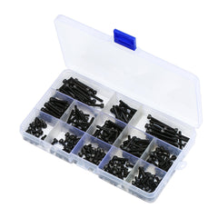 260Pcs M3 12.9 Grade Carbon Steel Hex Socket Cap Head Screw Bolts Assortment Set