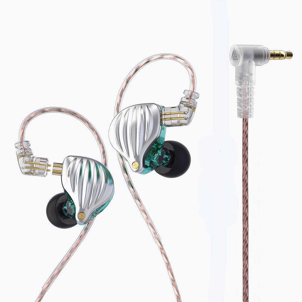 Dynamic In-Ear Earphones Monitor Metal Wired Earphone ENC Noise Cancelling Sport Music Headphones with Detachable Cable