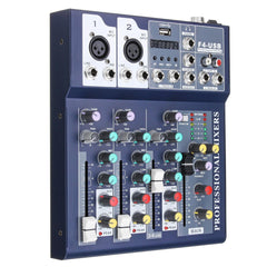 4 Channel USB Bluetooth Audio Mixer with Reverb Effect for Home Karaoke Live Stage Performance
