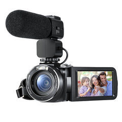 Digital Vlog Camcorder HD 1080P 24MP 16X Zoom 3.0 inch IPS Touch Screen Support WIFI SD Card DV with Microphone