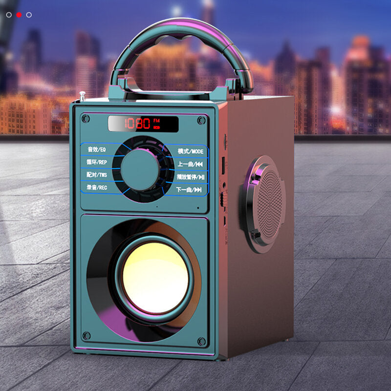 Outdoor Wireless Bluetooth Speaker Portable Column 3D Stereo Subwoofer Bass 5W Party Home Speakers Sound Box Support FM Radio AUX