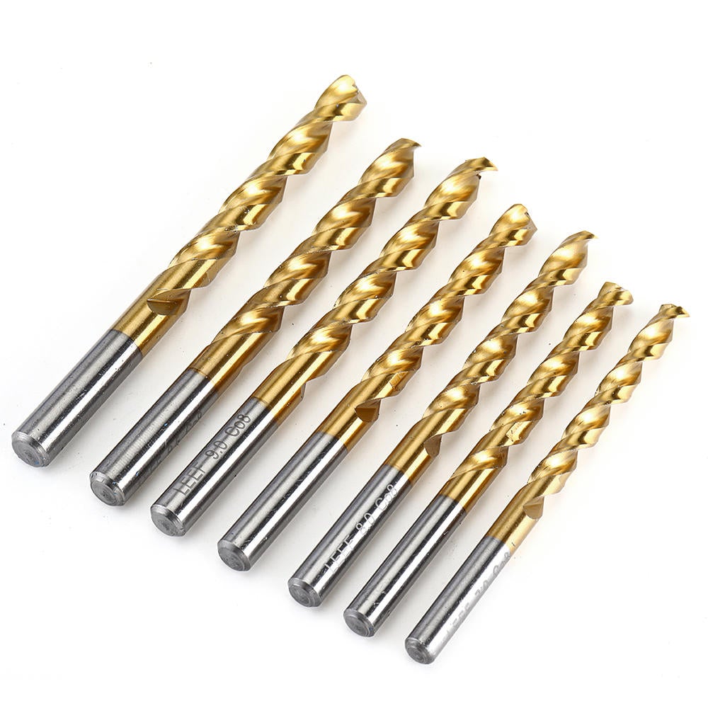 19Pcs Titanium Coated M42 Twist Drill Bit 8% High Cobalt HSS Set Industrial Grade 1-10mm for Stainless Steel Metal Wood
